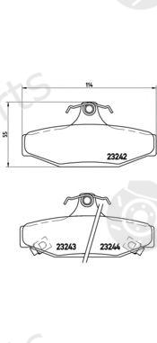  BREMBO part P15004 Brake Pad Set, disc brake