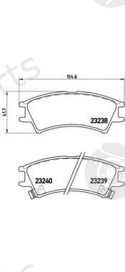 BREMBO part P30011 Brake Pad Set, disc brake