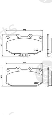  BREMBO part P56025 Brake Pad Set, disc brake