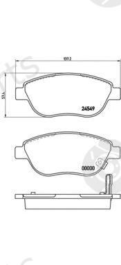  BREMBO part P59052 Brake Pad Set, disc brake