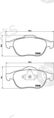  BREMBO part P68032 Brake Pad Set, disc brake