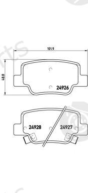  BREMBO part P83114 Brake Pad Set, disc brake
