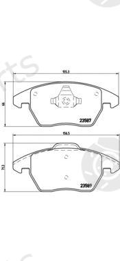  BREMBO part P85105 Brake Pad Set, disc brake
