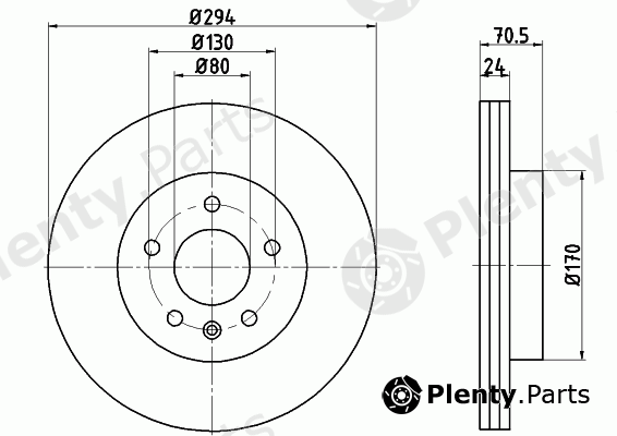  MINTEX part MDC1761 Brake Disc