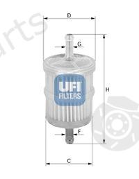  UFI part 31.028.00 (3102800) Fuel filter