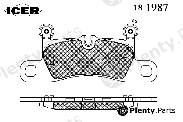  ICER part 181987 Brake Pad Set, disc brake