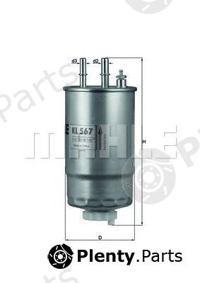  MAHLE ORIGINAL part KL567 Fuel filter