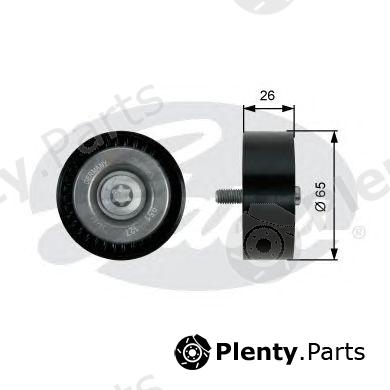  GATES part T36437 Deflection/Guide Pulley, v-ribbed belt