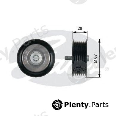  GATES part T36438 Deflection/Guide Pulley, v-ribbed belt