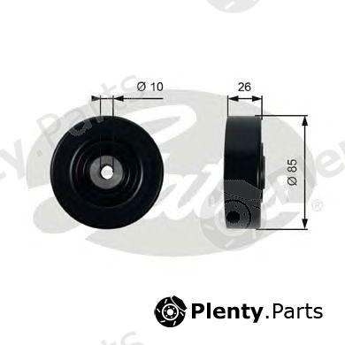  GATES part T36440 Deflection/Guide Pulley, v-ribbed belt
