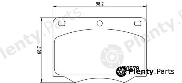  BREMBO part P24005 Brake Pad Set, disc brake