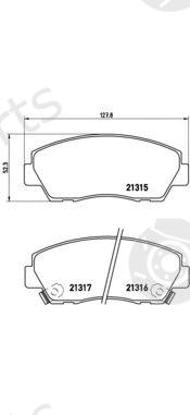  BREMBO part P49014 Brake Pad Set, disc brake