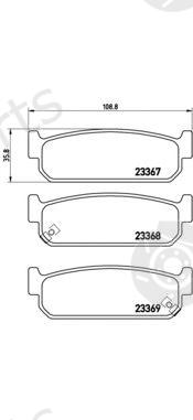  BREMBO part P56071 Brake Pad Set, disc brake