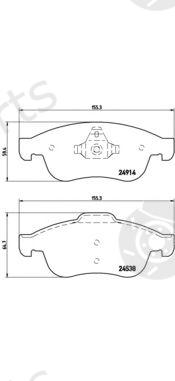  BREMBO part P68050 Brake Pad Set, disc brake
