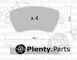  METELLI part 2204850 Brake Pad Set, disc brake