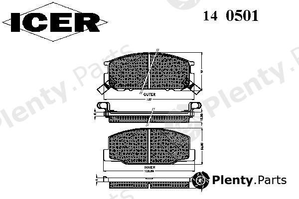  ICER part 140501 Brake Pad Set, disc brake