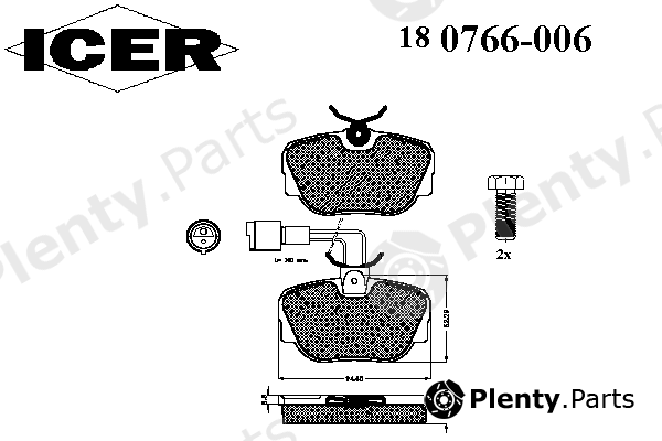  ICER part 180766006 Brake Pad Set, disc brake