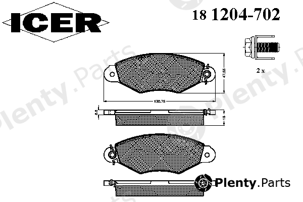  ICER part 181204702 Brake Pad Set, disc brake