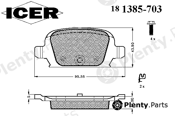  ICER part 181385703 Brake Pad Set, disc brake