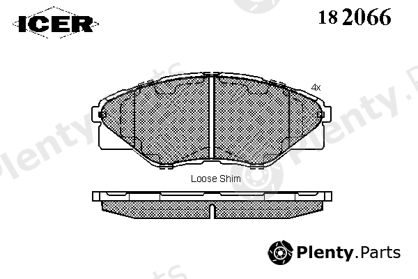  ICER part 182066 Brake Pad Set, disc brake