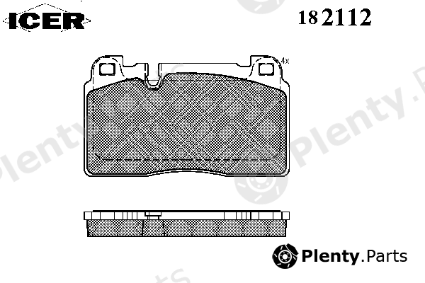  ICER part 182112 Brake Pad Set, disc brake