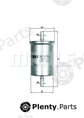  MAHLE ORIGINAL part KL165/1 (KL1651) Fuel filter