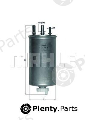  MAHLE ORIGINAL part KL781 Fuel filter