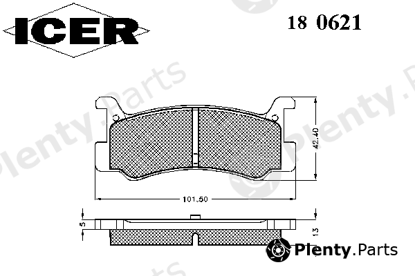 ICER part 180621 Brake Pad Set, disc brake