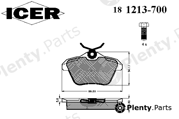  ICER part 181213700 Brake Pad Set, disc brake