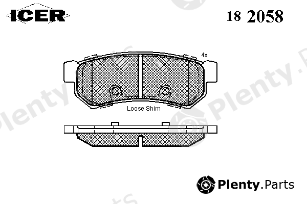  ICER part 182058 Brake Pad Set, disc brake