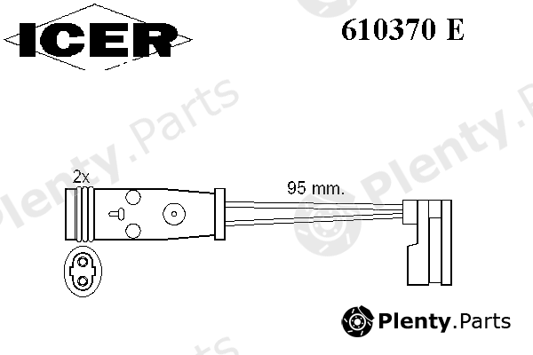  ICER part 610370E Warning Contact, brake pad wear
