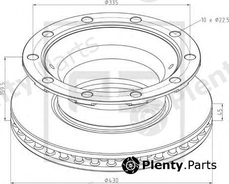  PE Automotive part 046.384-00A (04638400A) Brake Disc