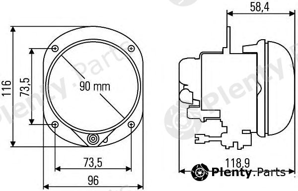  HELLA part 1N0010294001 Fog Light