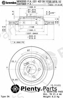  BREMBO part 09.A818.11 (09A81811) Brake Disc
