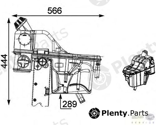  HELLA part 8MA376705-091 (8MA376705091) Expansion Tank, coolant