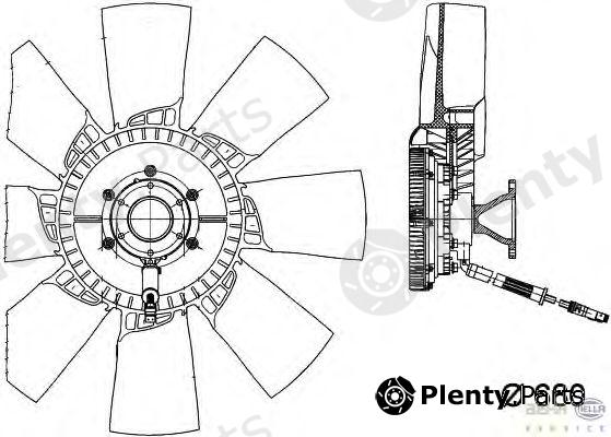  HELLA part 8MV376757-161 (8MV376757161) Fan, radiator
