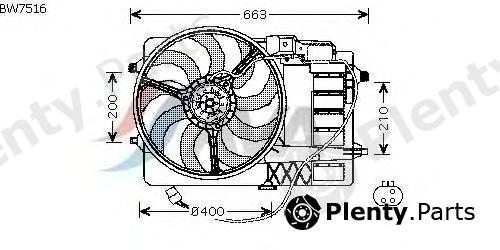  AVA QUALITY COOLING part BW7516 Fan, radiator
