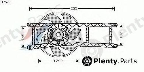 AVA QUALITY COOLING part FT7525 Fan, radiator