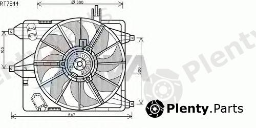  AVA QUALITY COOLING part RT7544 Fan, radiator