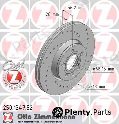  ZIMMERMANN part 250.1347.52 (250134752) Brake Disc