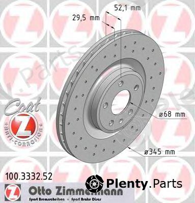  ZIMMERMANN part 100.3332.52 (100333252) Brake Disc