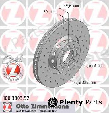  ZIMMERMANN part 100.3303.52 (100330352) Brake Disc