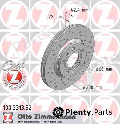  ZIMMERMANN part 100331352 Brake Disc