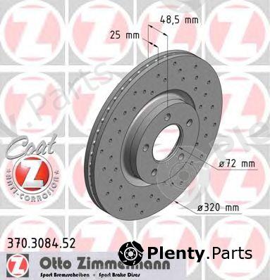  ZIMMERMANN part 370.3084.52 (370308452) Brake Disc