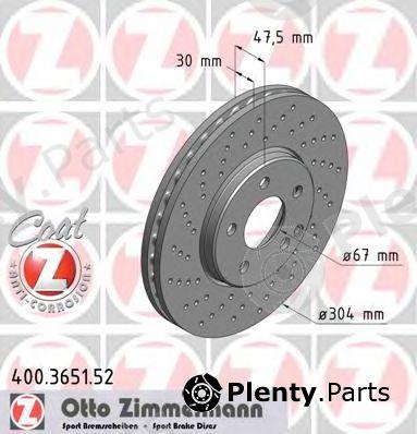  ZIMMERMANN part 400365152 Brake Disc