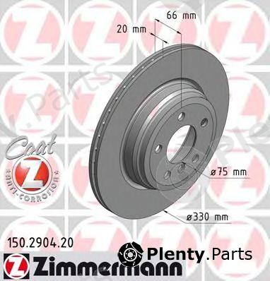  ZIMMERMANN part 150.2904.20 (150290420) Brake Disc