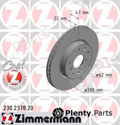  ZIMMERMANN part 230.2378.20 (230237820) Brake Disc