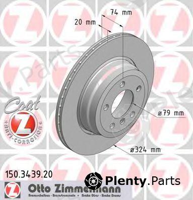  ZIMMERMANN part 150.3439.20 (150343920) Brake Disc