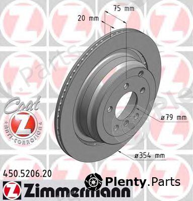  ZIMMERMANN part 450.5206.20 (450520620) Brake Disc