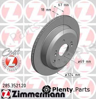  ZIMMERMANN part 285.3521.20 (285352120) Brake Disc